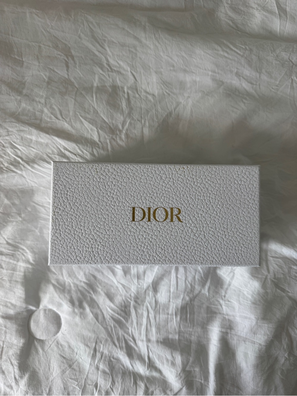 DIOR White Textured Glasses Sunglasses Gift Box with Gold Logo